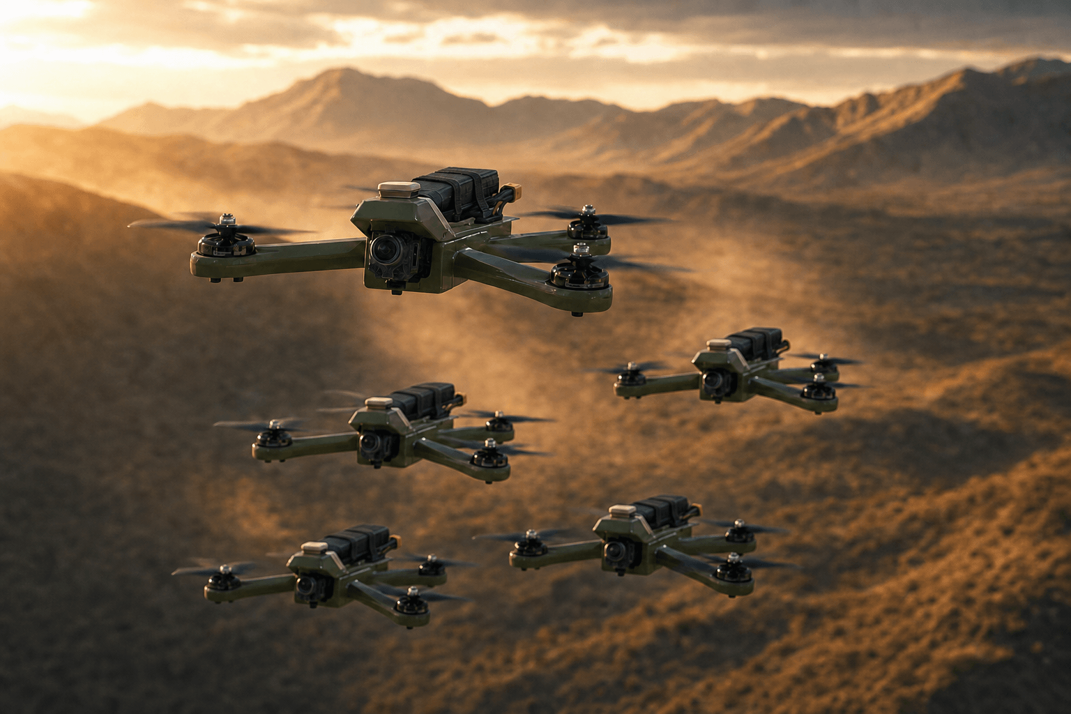 Swarm — Autonomous master–slave swarm · distributed intelligence